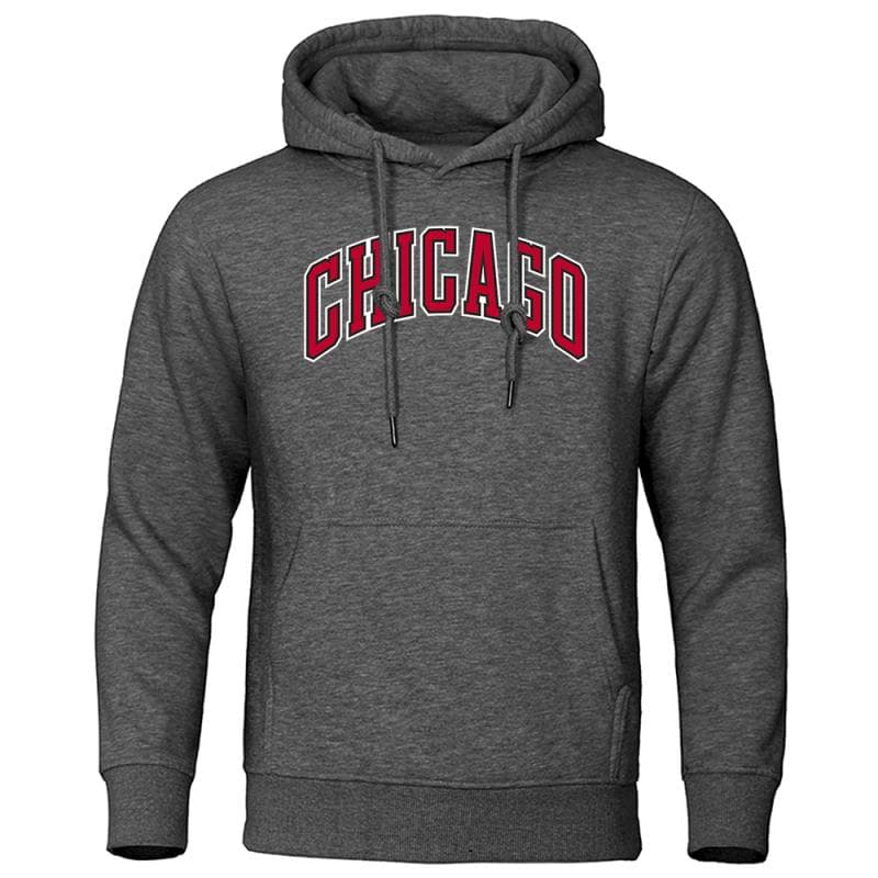 Chicago Basketball Uniform Street Printed Hoodie Men Personality Loose Clothing Pocket Pullover Hooded Soft Comfortable Hoody XL