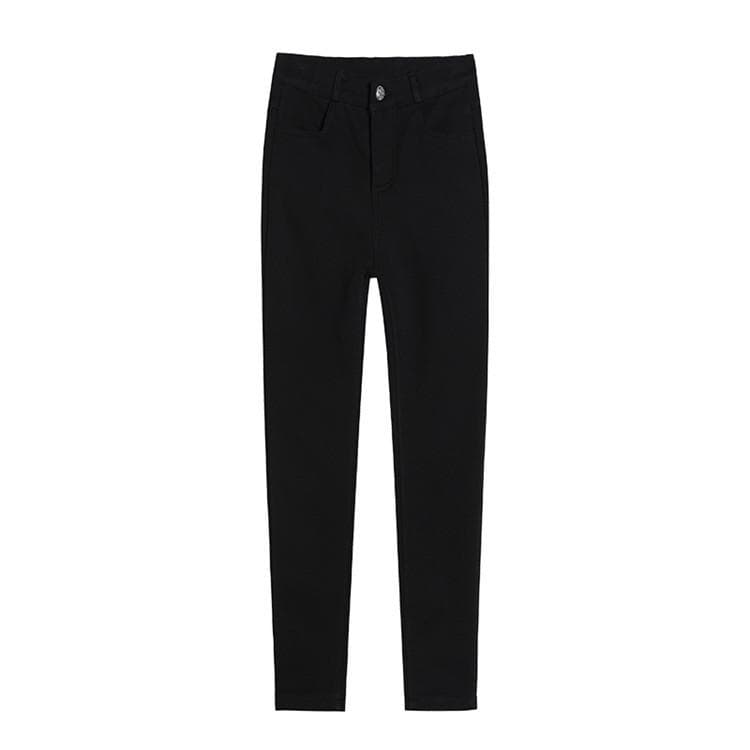 Thickened and Warm Trousers for Women In Autumn and Winter New Style Slim Fit and Slim Feet Bottoming Nine-point Pencil Women's Pants XXXL