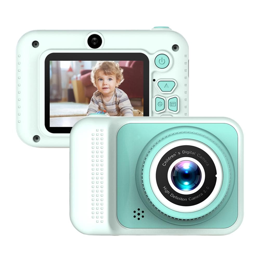1080P Digital Camera 20MP Kids Camera Cute Children Camera Cartoon Kids Selfie Camera for Boys And Q1 green