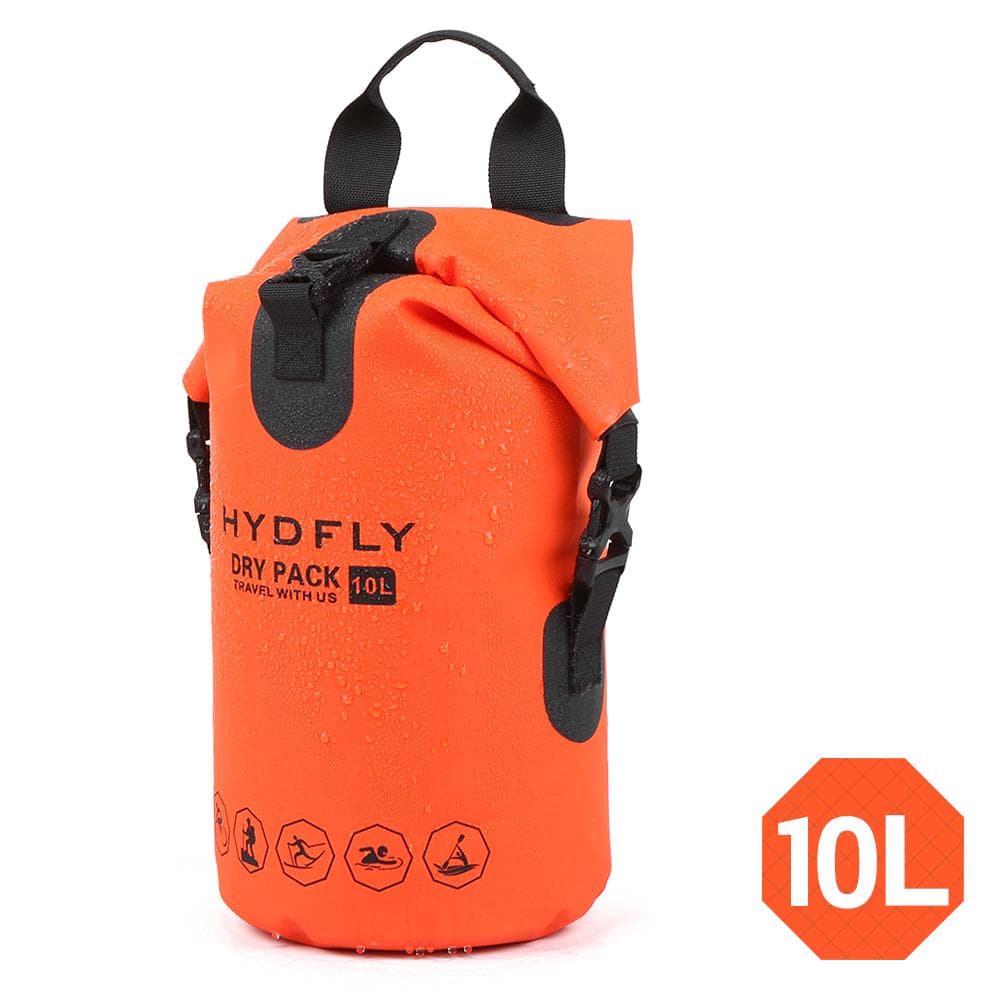 Outdoor Waterproof Dry Bag River Trekking Floating Roll-top Backpack Drifting Orange,10L