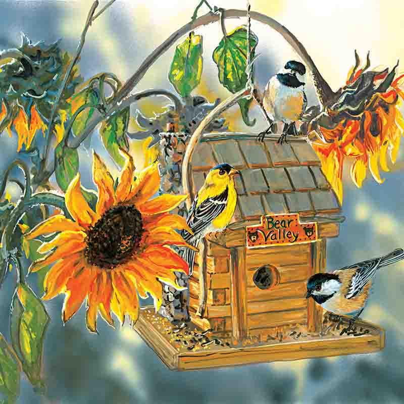 Diamond Embroidery Sunflower & Bird Nest DIY Diamond Painting Cross Stitch Full Drill Rhinestone 30x30CM
