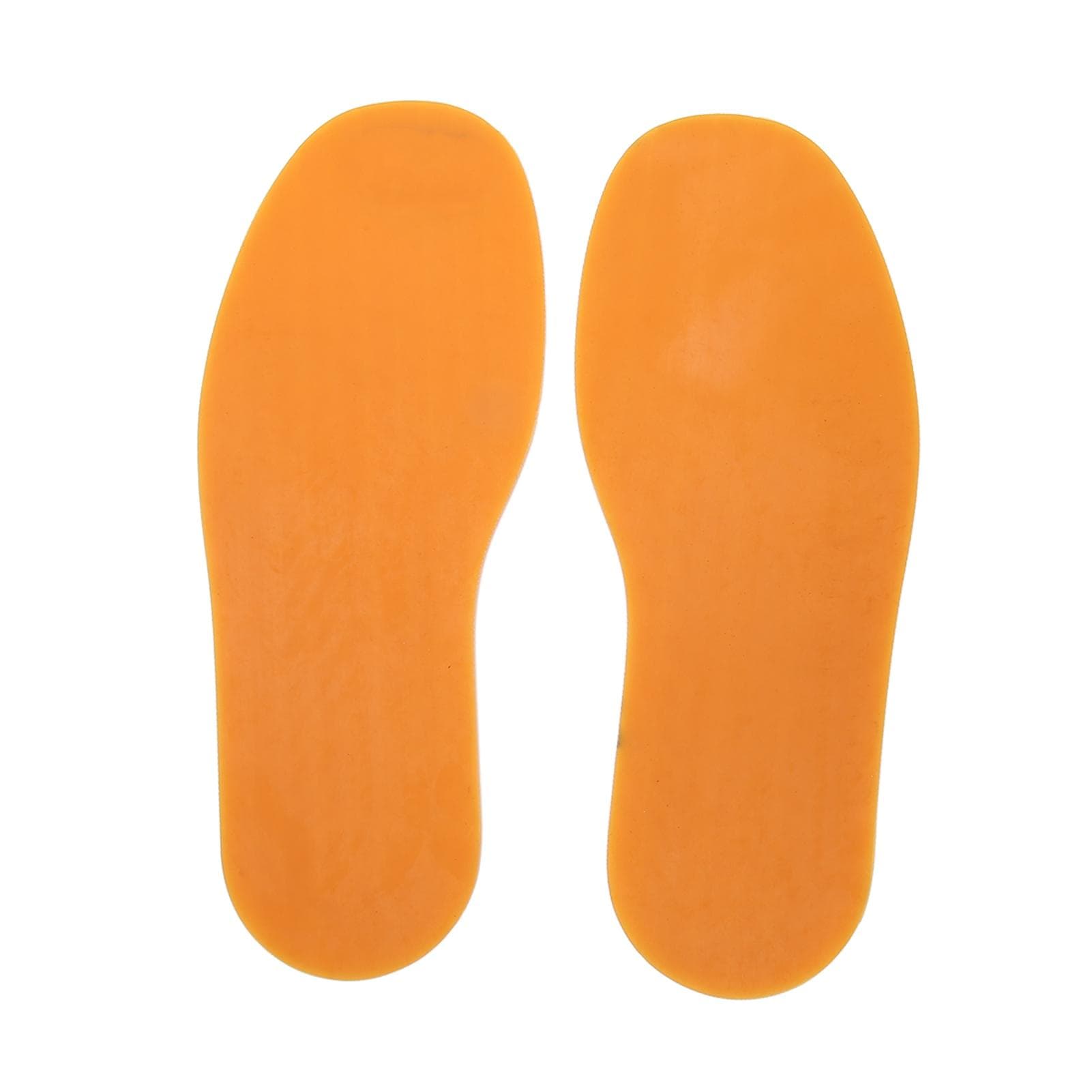 1 Pair Full Soles 12.7in Long 4.9in Wide Anti Slip Noise Reduction Shoe Rubber Sole for Repair yellow