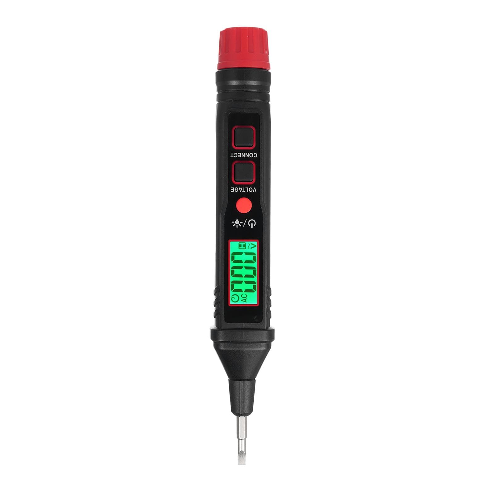 HABOTEST Digital Voltage Tester Pen Screwdriver 12V-300V AC Voltage Detector Slotted Screwdriver black