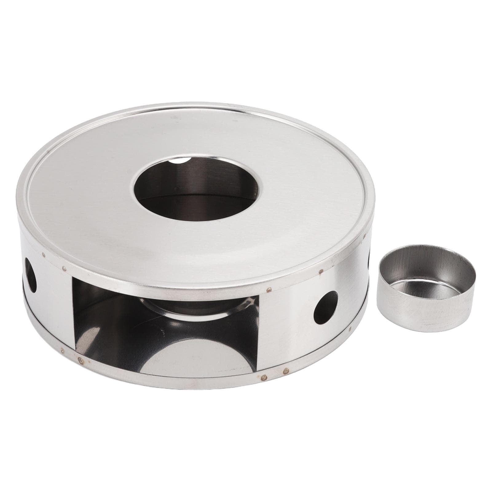 Teapot Heater Stainless Steel Ventilation Hole Design Hollow Teapot Warmer for Home Circular Hole L(for 6.5-9kg)