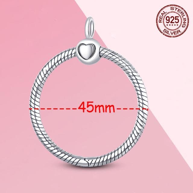 Pendant 925 Sterling Silver Original Moments Small Medium Large O Pendant Charm Fit Charms Necklace Chain DIY Jewelry Making