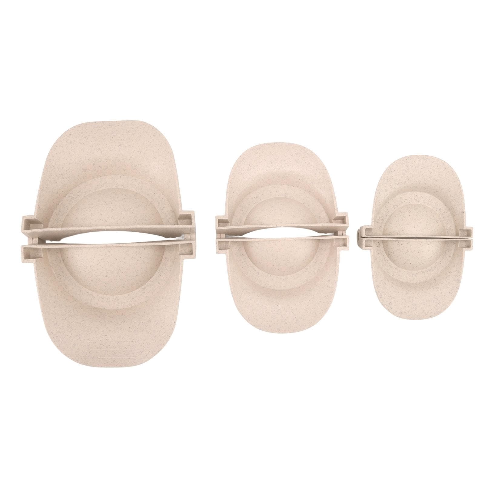 3 Pcs Dumpling Maker Mould Wheat Straw Empanadas Press Mold Different Sizes for Cooking Kitchen clear