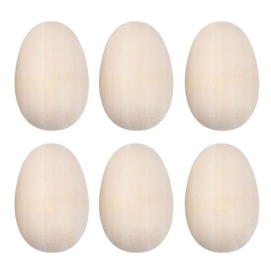 6Pcs Wooden Simulated Egg Creative DIY Graffiti Painted Wooden Easter Eggs for Holiday Home Decoration S