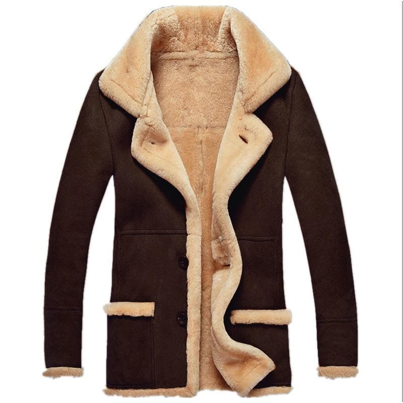 Autumn and Winter Fur All-in-one Men's Coat Imitation Fur Coat Jacket L