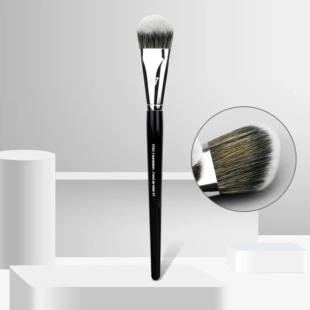Professional Foundation Brush 47 Broom Head Liquid Foundation Shadow Repairing Brushes Women Face Base Makeup Beauty Tools black