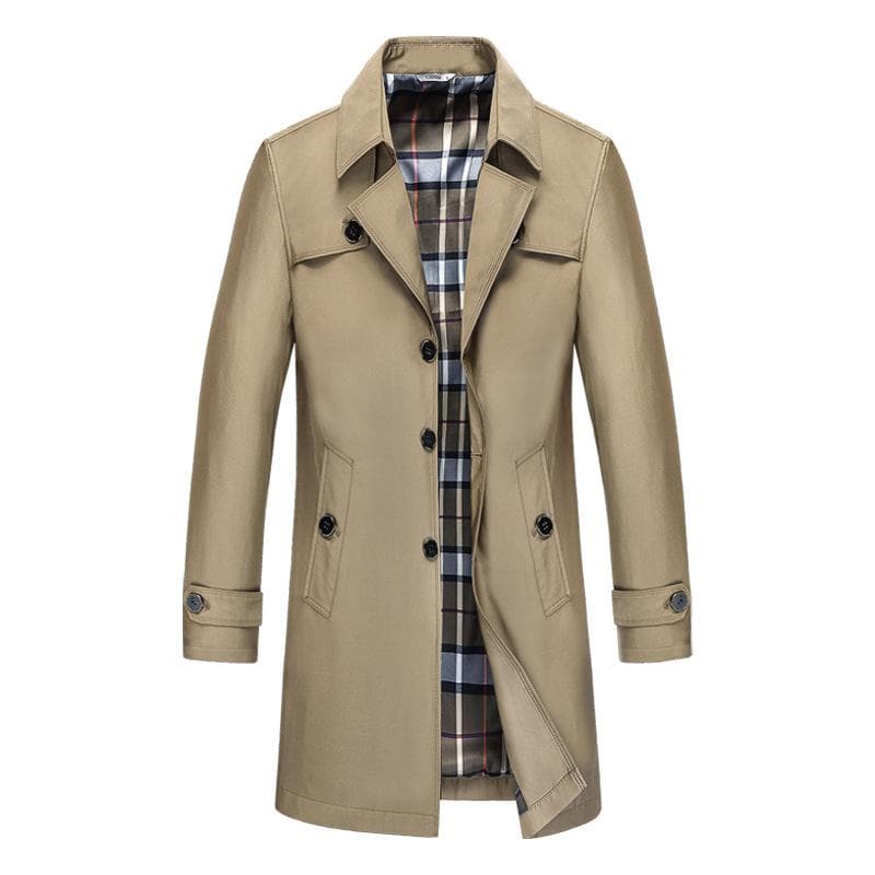 Autumn and Winter Large Size Men's Trench Coat Medium and Long Men's Jacket 7XL