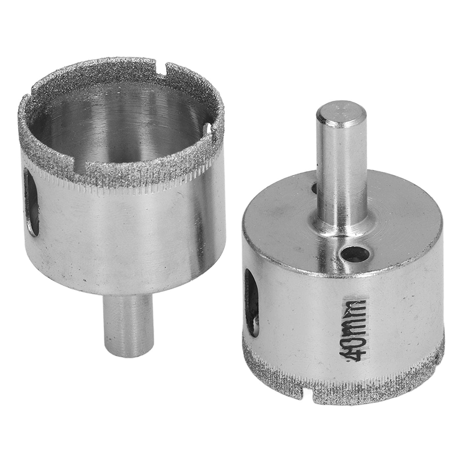 2Pcs Tile Drill Bits 40mm Lower Resistance High Efficiency Sturdy Durable Wide Application Glass