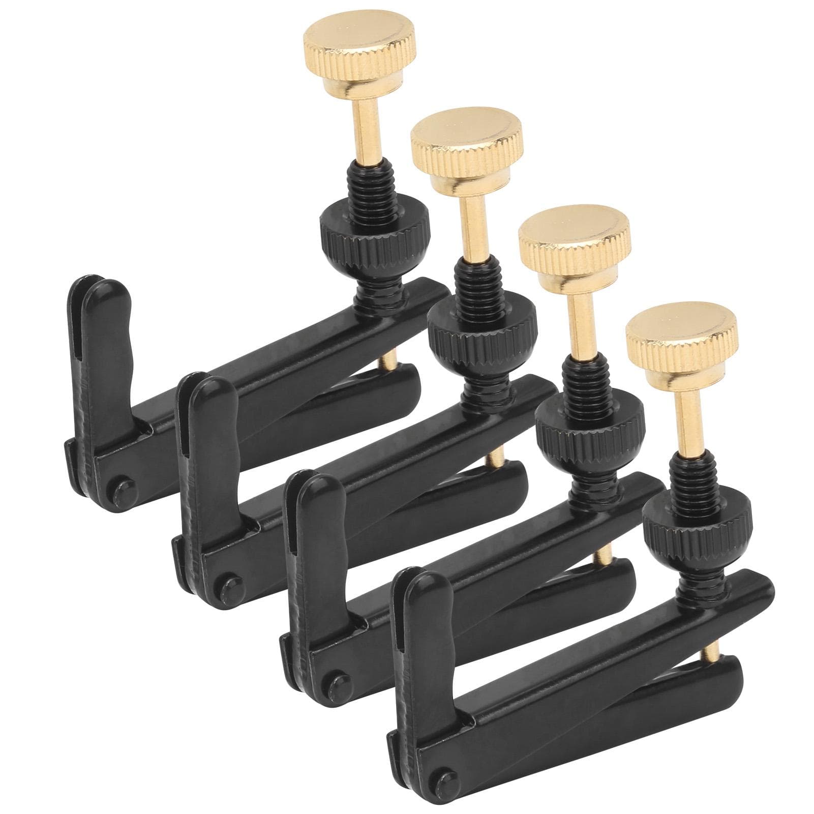 4Pcs Violin Fine Tuners 34?44 Cello Parts String Tool Replacement Instrument AccessoriesBlack black