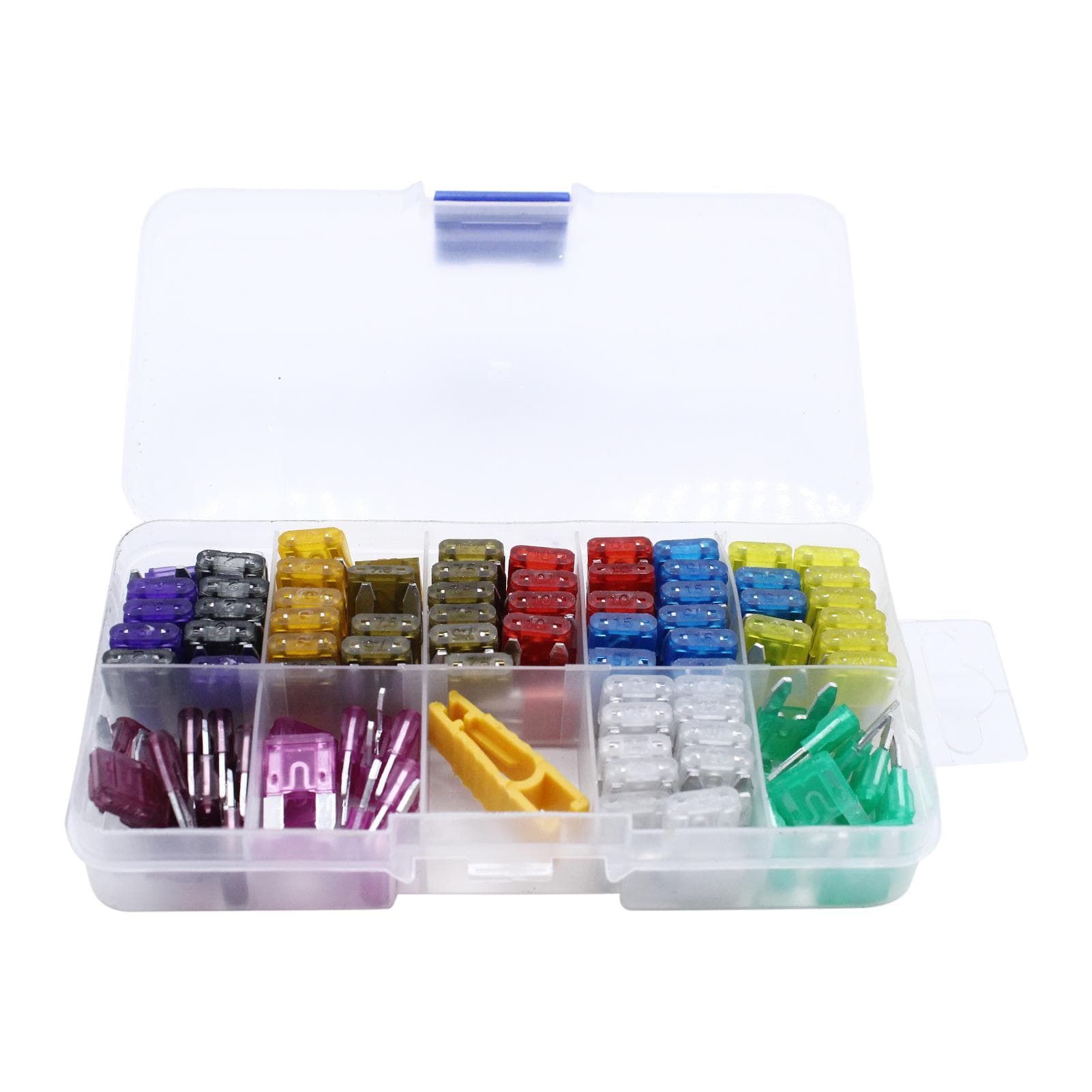 150pcs Assortment Car Mini Blade Fuses 2A, 3A, 5A, 7A, 10A, 15A, 20A, 25A, 30A, 35A, 40A for multicolour
