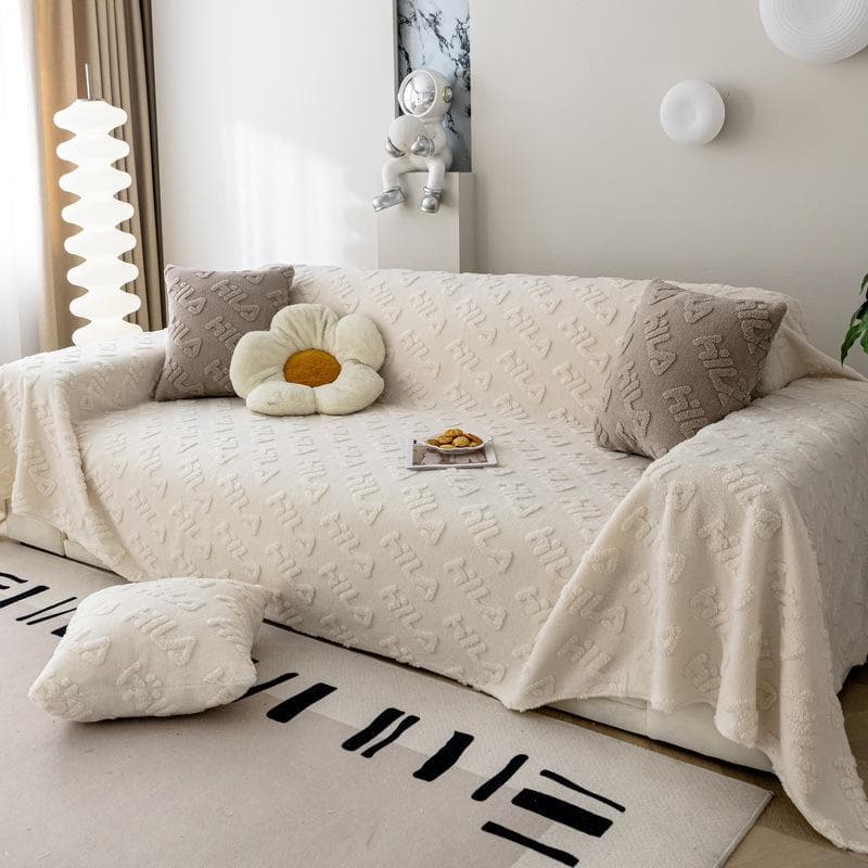 Anti-cat Scratch Sofa Cover New Four-season Universal Winter Plush Sofa Cover All-inclusive Sofa Towel Cushion 180*130cm