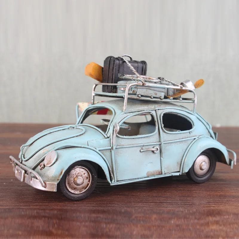 New Tin Beetle Classic Car Model Retro Car RV Model Handmade Decoration Wedding Gift 15x7x8cm