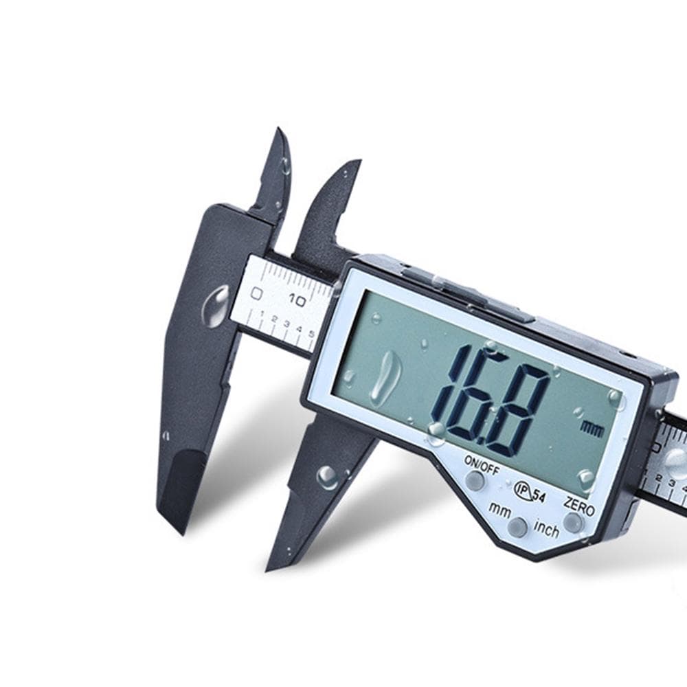 Electronic Caliper 0-150mm Digital Display Vernier Large Screen IP54 Waterproof Plastic Caliper black