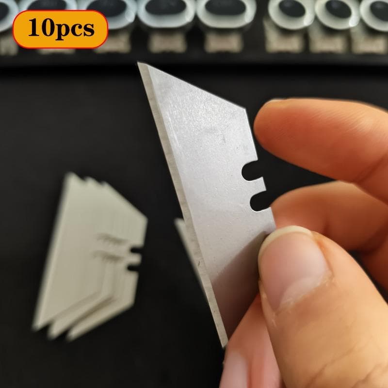 10pcs Metal Hand Plane Blades, Multifunctional DIY Art Craft Trapezoidal Blade Set, Durable, No Electricity Required 10pcs