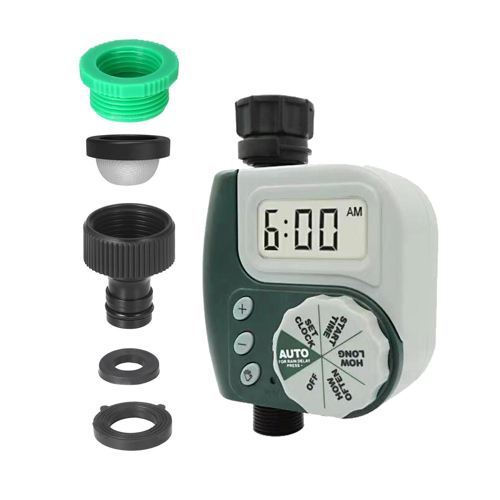 Automatic Water Timer Outdoor Garden Irrigation Controller 1-Outlet Programmable Hose Faucet Timer UK Faucet Connection