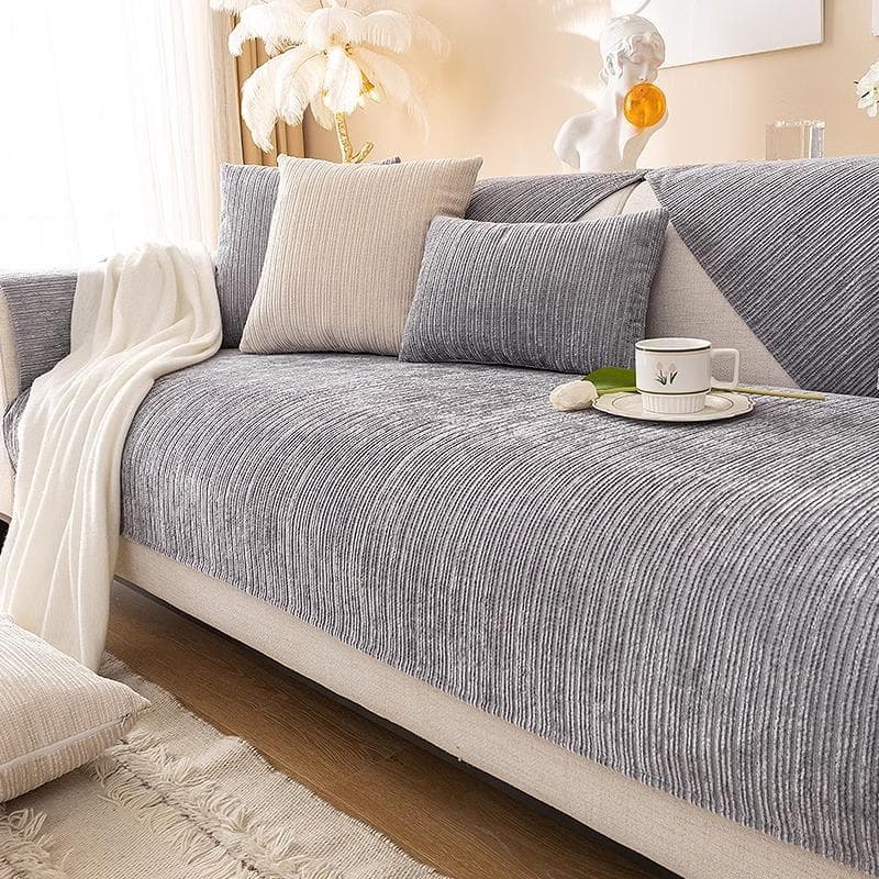 New Nordic Chenille Sofa Cover for Living Room Solid Color Sofa Cushion L Shaped Sofa Cover Non-Slip Couch Armrest Backrest Mat 70x70cm 1pcs