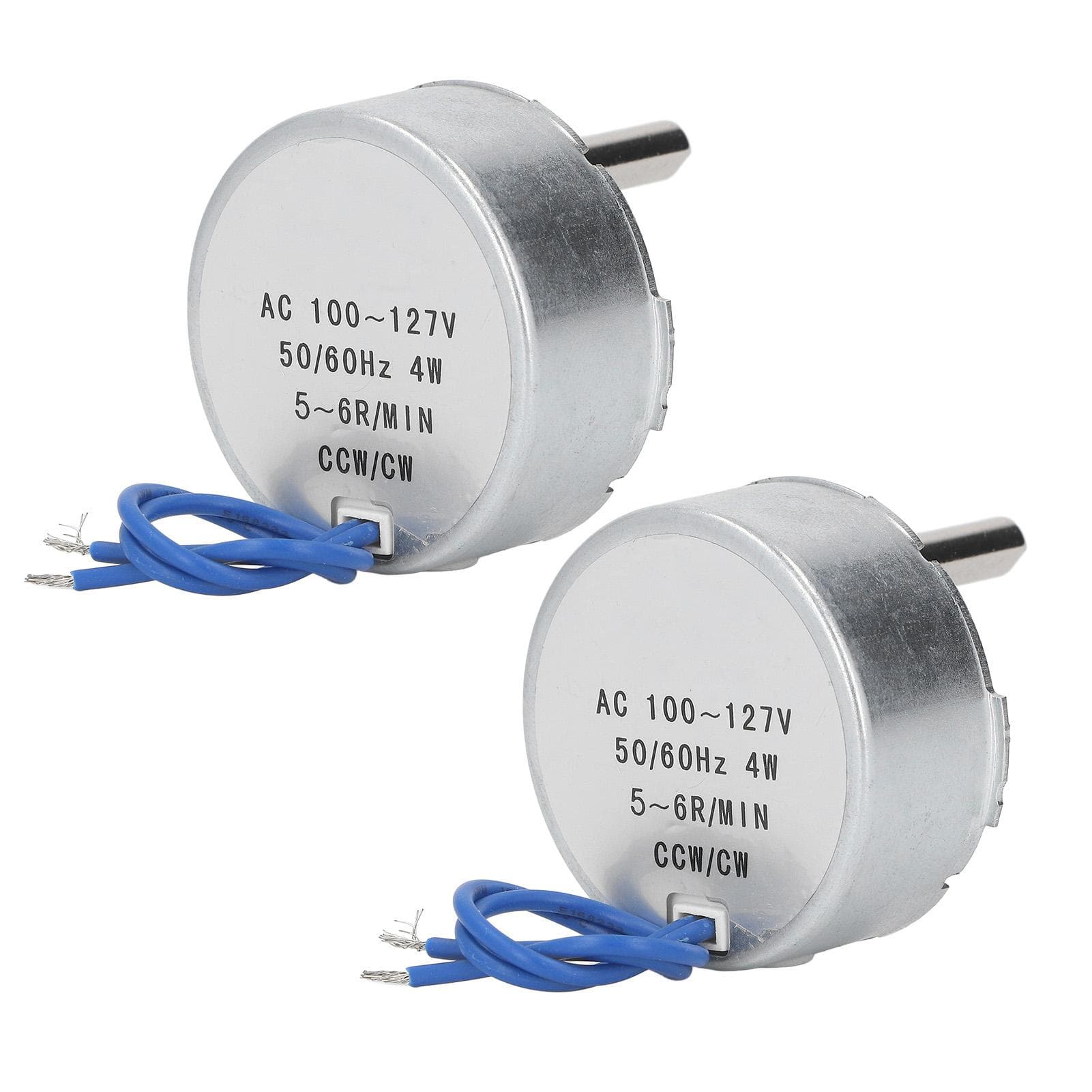2 Pcs AC Synchronous Motor 50TYC 5 to 6 RPM CCW CW Large Torsion Low Noise Turntable Motor