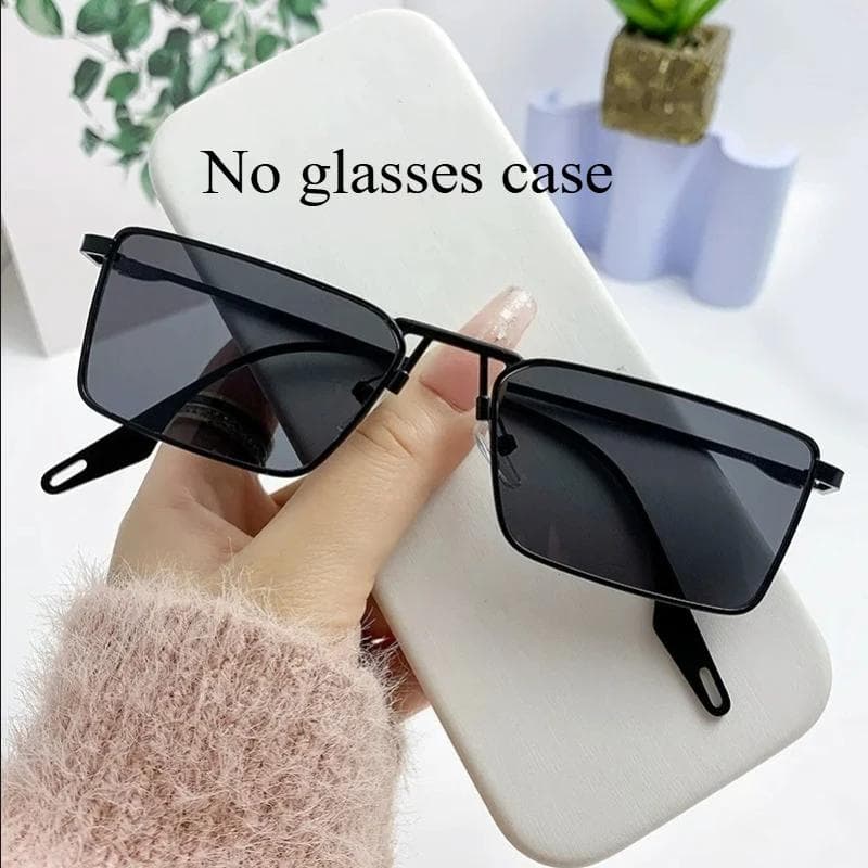 Steampunk Sunglasses Small Frame Square Metal UV400 Protection Mirrored Lens Outdoor Sunshades Vintage Style