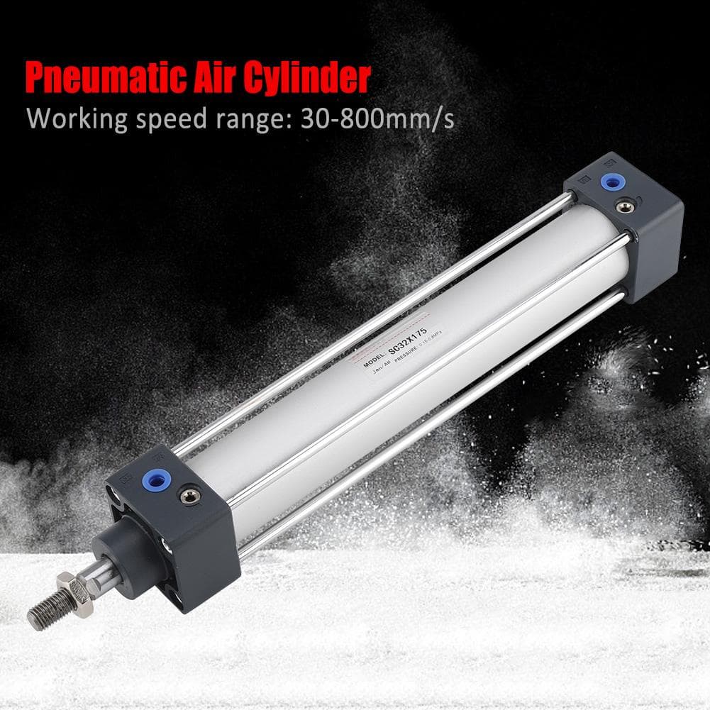 32mm Bore 175mm Stroke Screwed Piston Rod Pneumatic Air Cylinder Dual Action