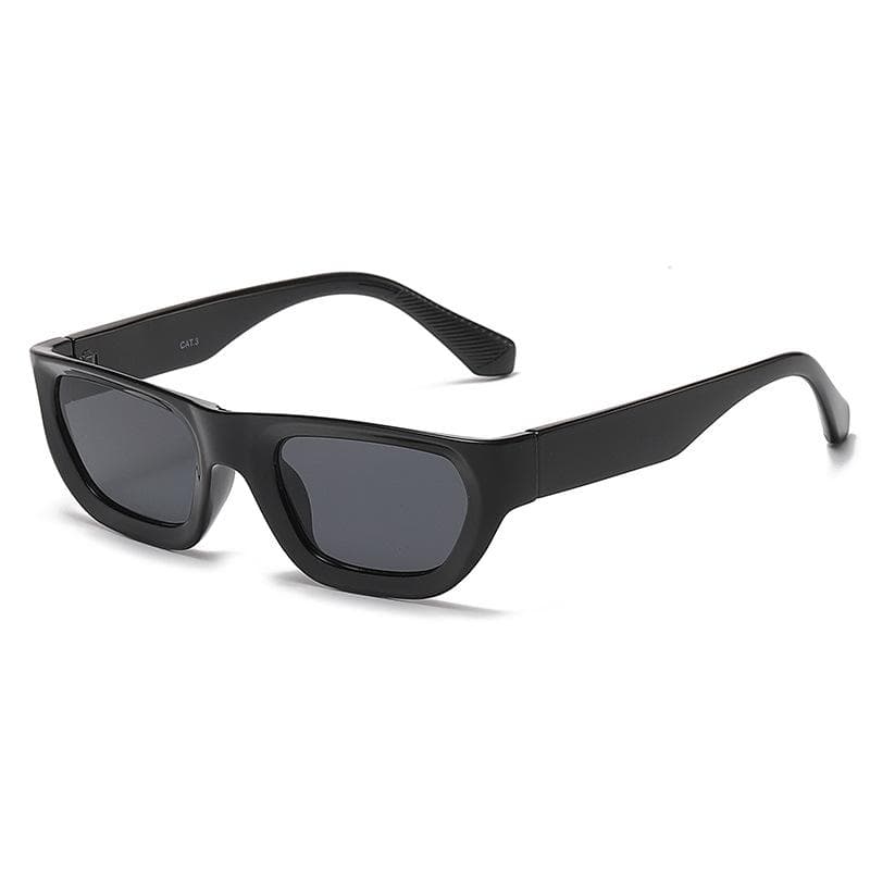 Small Frame Vintage Sunglasses for Men UV400 Protection Trendy Black Street Glasses Stylish Retro Shades