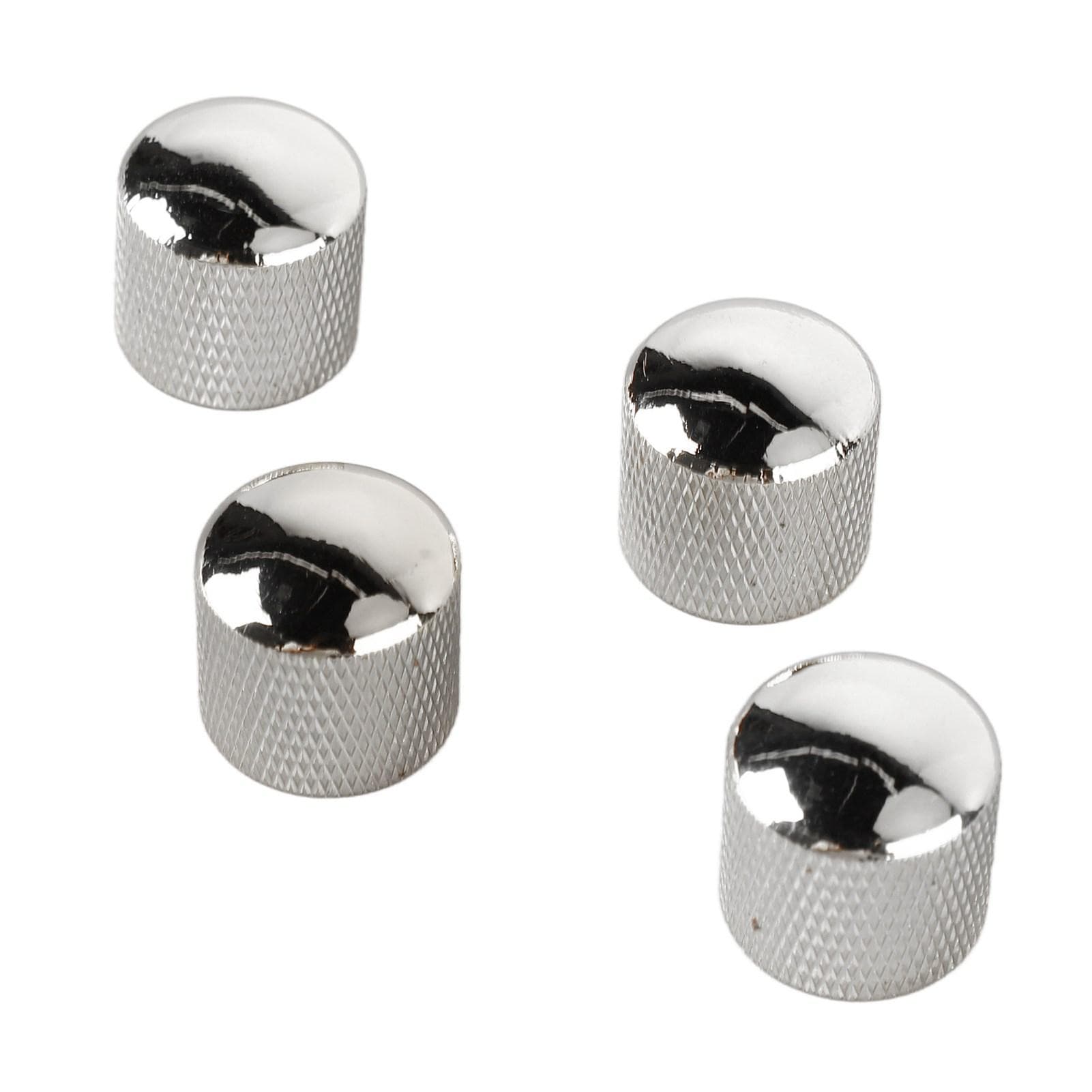 4Pcs Guitar Knob Metal Volume Tone Dome Control Knob Musical Instrument Accessory Set GD102 Black