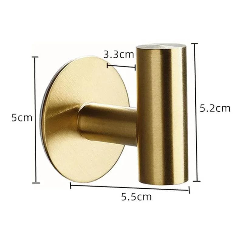 Towel Hooks for Bathrooms Wall Mount Stainless Steel Hook for Hanging Heavy-Duty Bedroom Kitchen Bathroom Accessories Hook gold