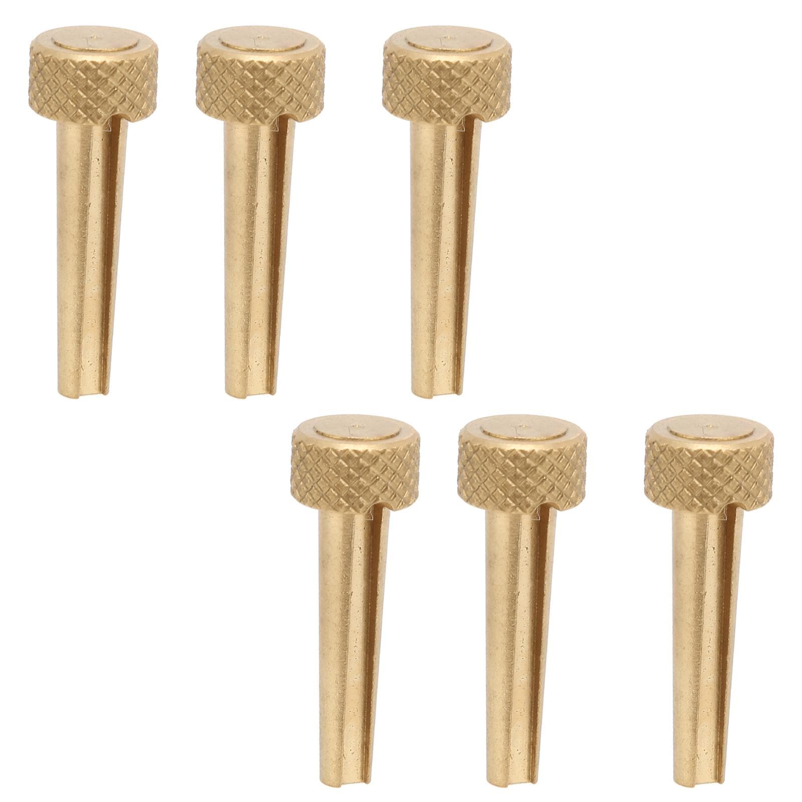 6Pcs Bridge Pins Copper Folk Acoustic Guitar Strings Pegs Nails Practice Performance Parts
