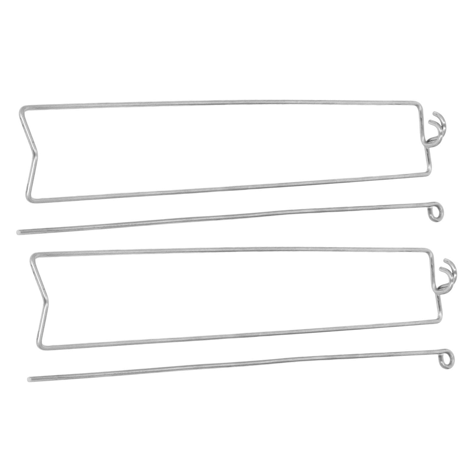2PCS Barbecue Forks Stainless Steel Chicken Wing Rails Grilling Fork Tool Set for Outdoor Camping