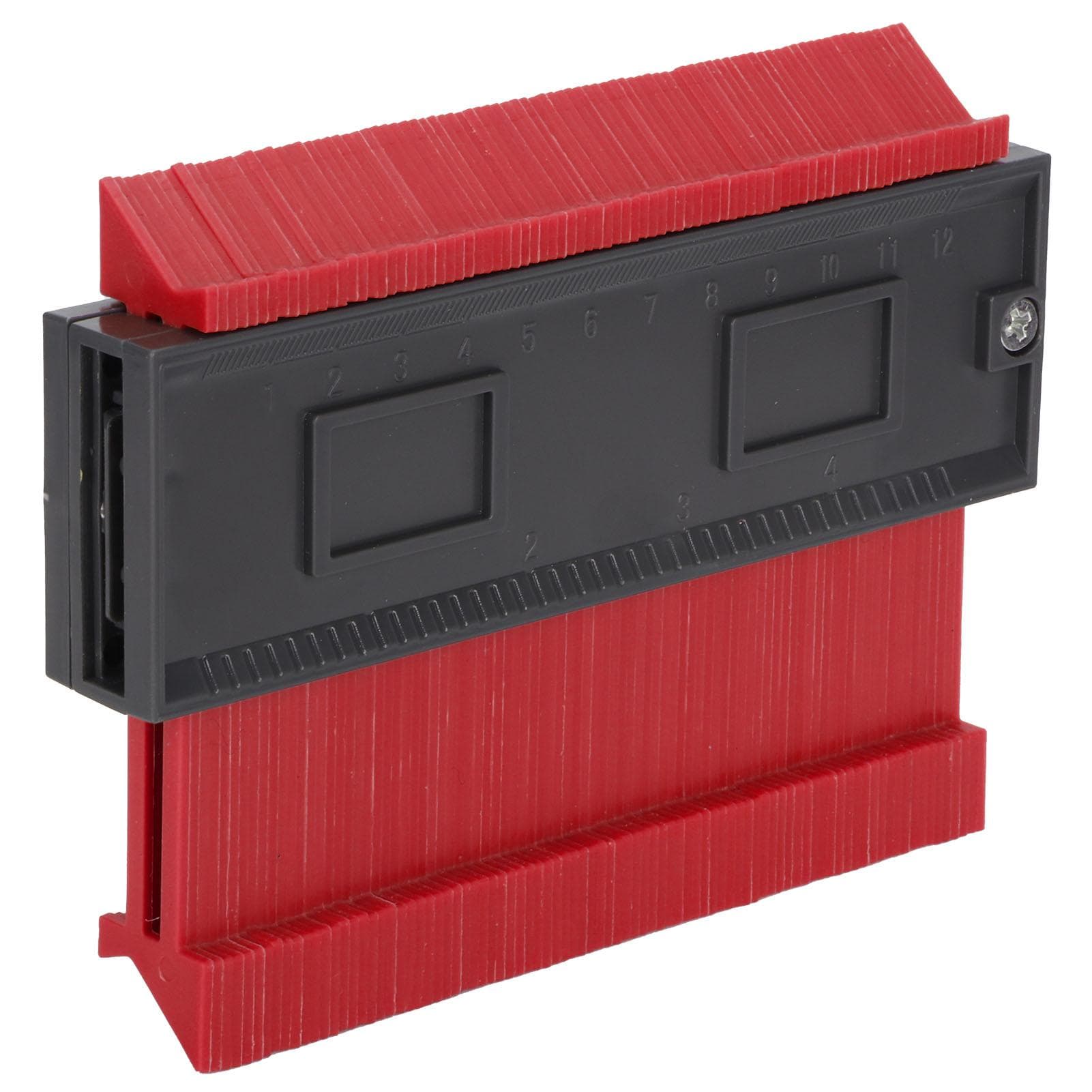 Contour Ruler Duplicator with Lock Irregular Outline Measuring Tool Carpentry AccessoryRed S 127mm