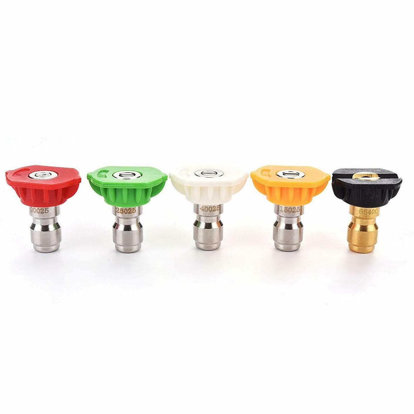 5Pcs Nozzle Tips 1/4 Quick Connect High Pressure Power Washer Spray Nozzle Kit 5Pcs