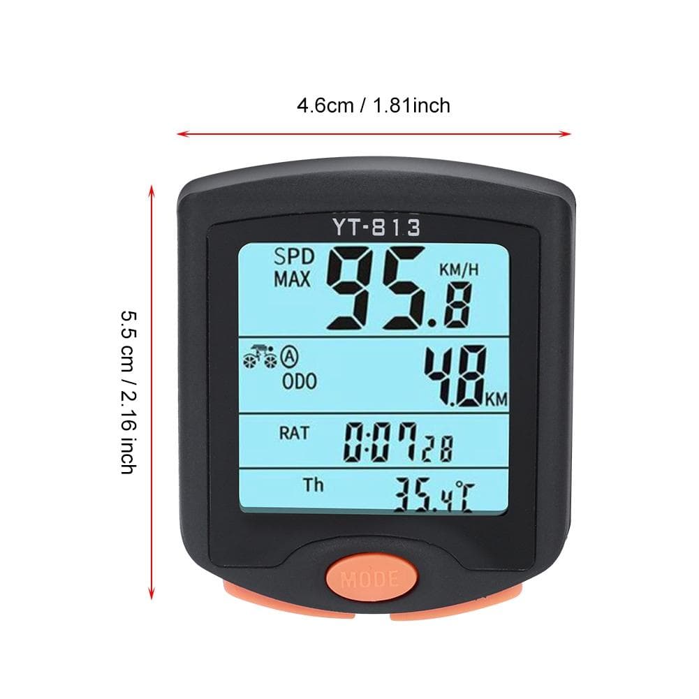 Outdoor Cycling Waterproof Bike Odometer Multifunction Bicycle Computer Riding (Wireless)