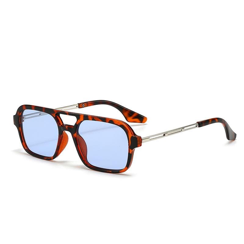 Vintage Metal Frame Square Women Sunglasses Black Rectangle Cool Men Sunglasses Polygon Sun Glasses for Male Female MULTI