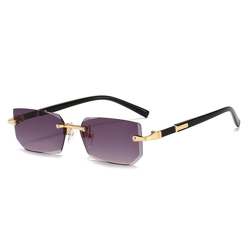 Fashion Rimless Sunglasses Men Women Classic Small Square Frameless Sun Glasses Summer Travel Shades