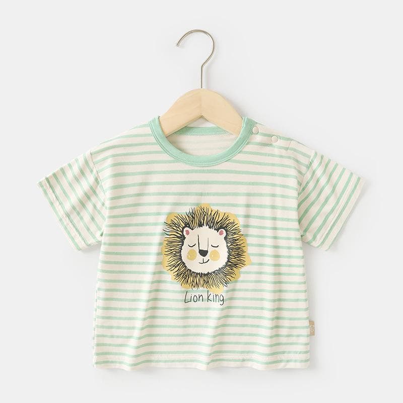 Baby Clothes Casual Short-sleeved T-shirts Summer Clothes Boys Girls Baby Children Children Summer Half-sleeved Tops 120cm