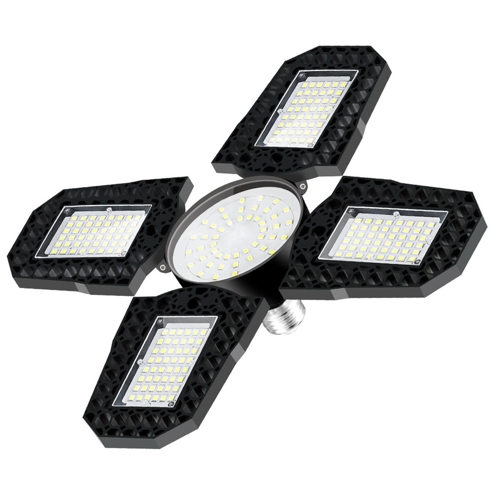 LED Garage Light E27 Folding Transformer Garage Light 100W High Power Waterproof Industrial warm white