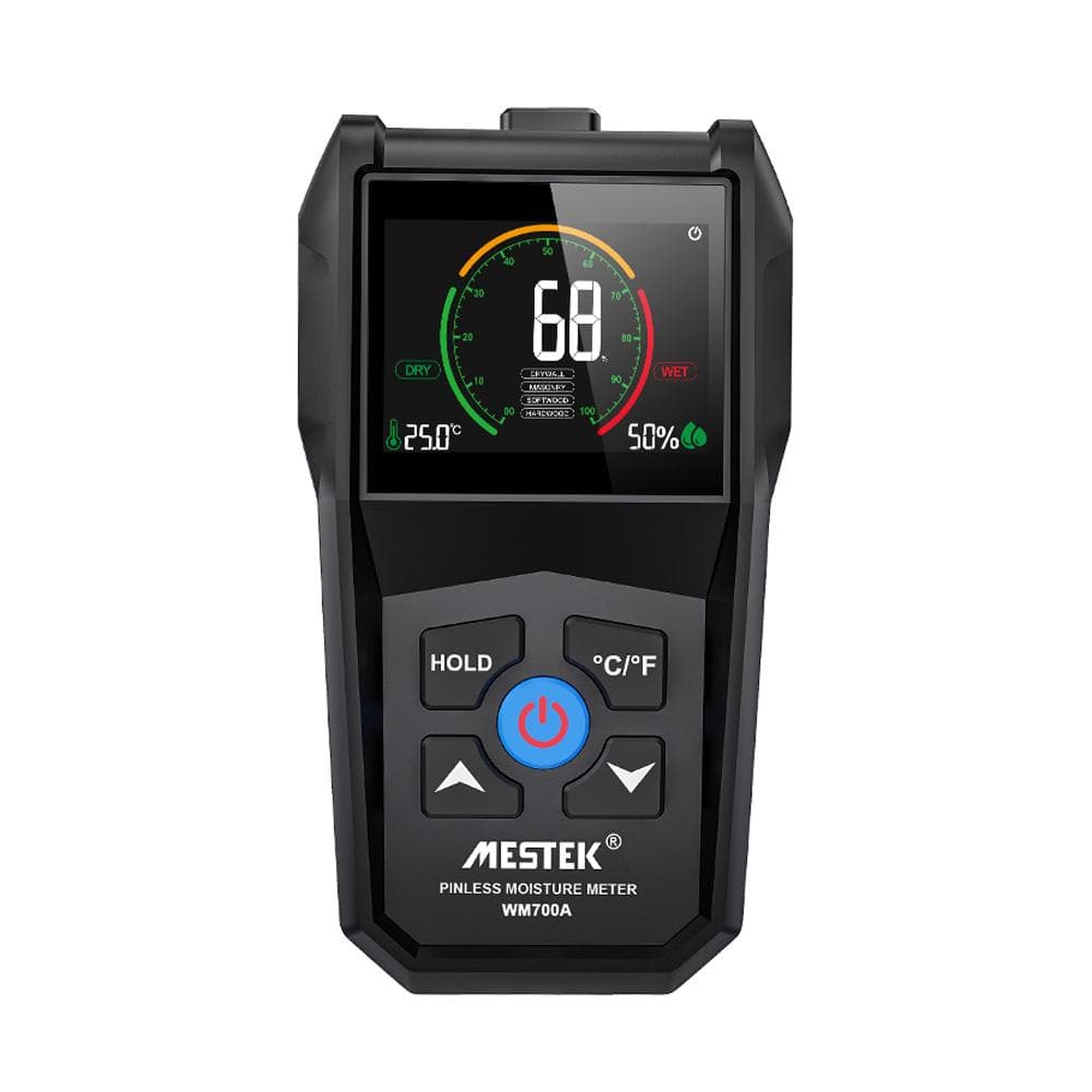 MESTEK Full Angle Inverted Display Screen Non-destructive Inductive Wood Moisture Meter black