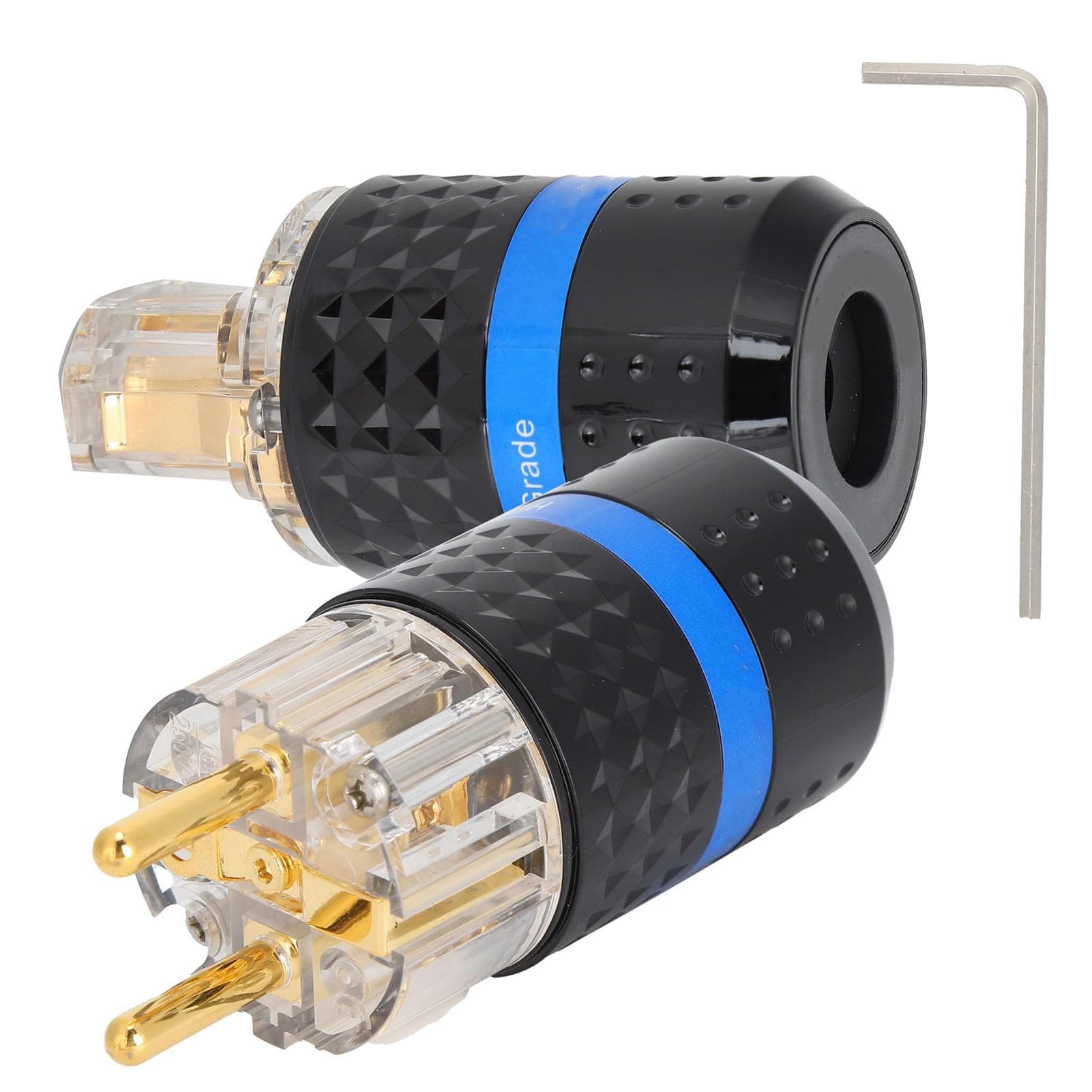 Monoso Power Plug Transparent Pure Copper 24K GoldPlated o Connector Power Plug