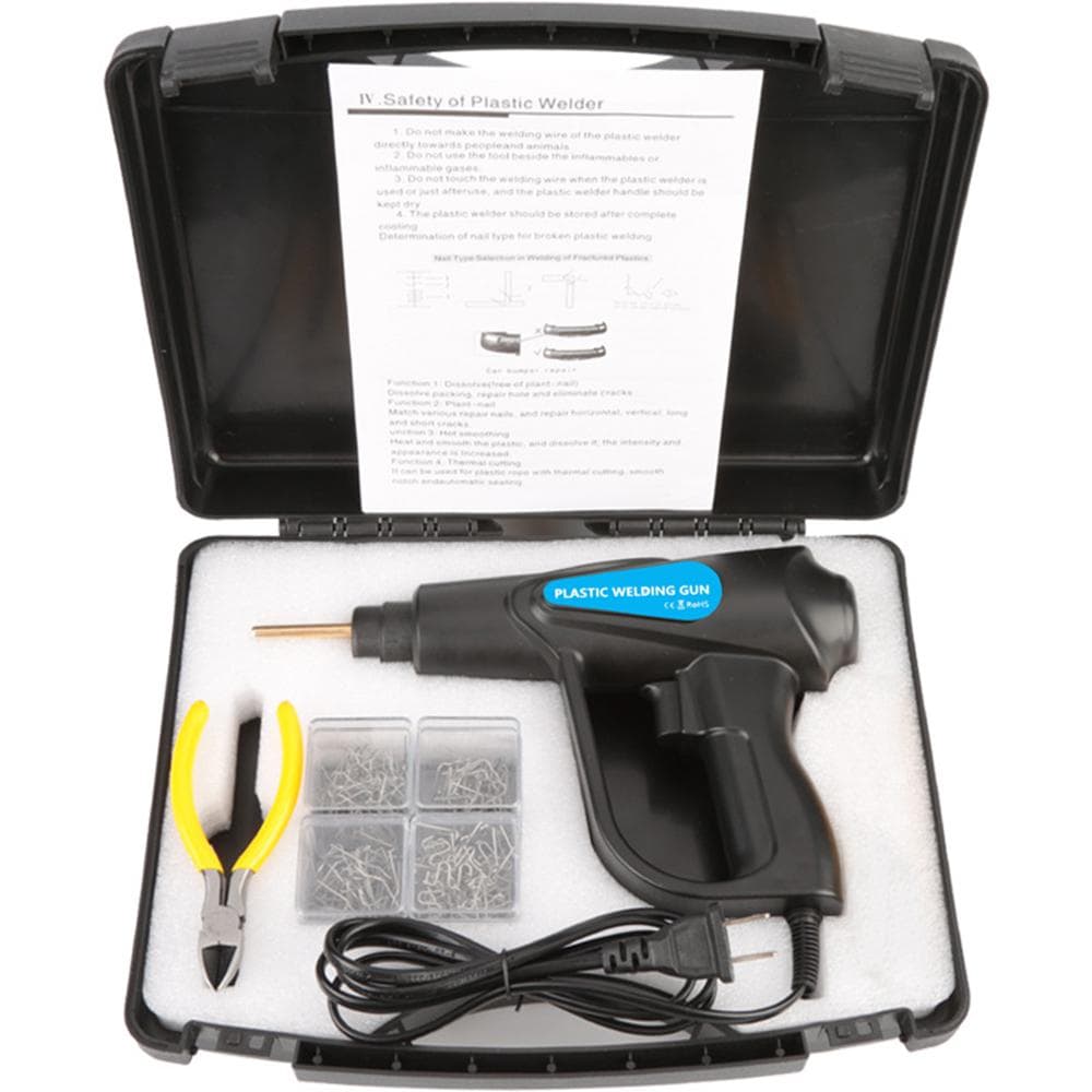 Hot Welding Nails Machine Set Handy Plastics Welders Garage Tools Staple PVC Repairing Machine Car US Plug black