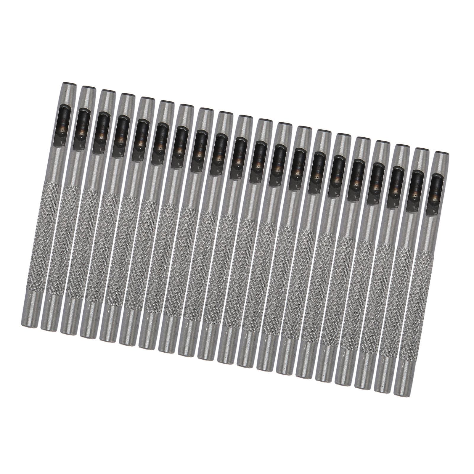 20pcs Leather Hole Punch Professional Carbon Steel Leather Hollow Punch Tool for Leather Gasket 4mm