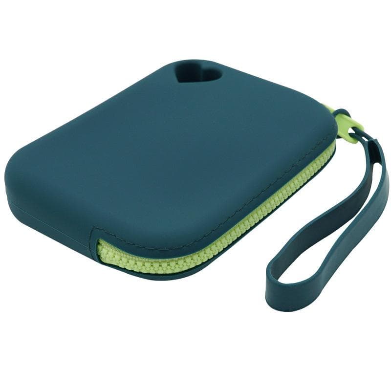 Silicone Dog Treat Bag Pet Snack Bag Travel Portable Training Pet Walking Bag Food Reward Storage Bag Pet Supplies New navy blue