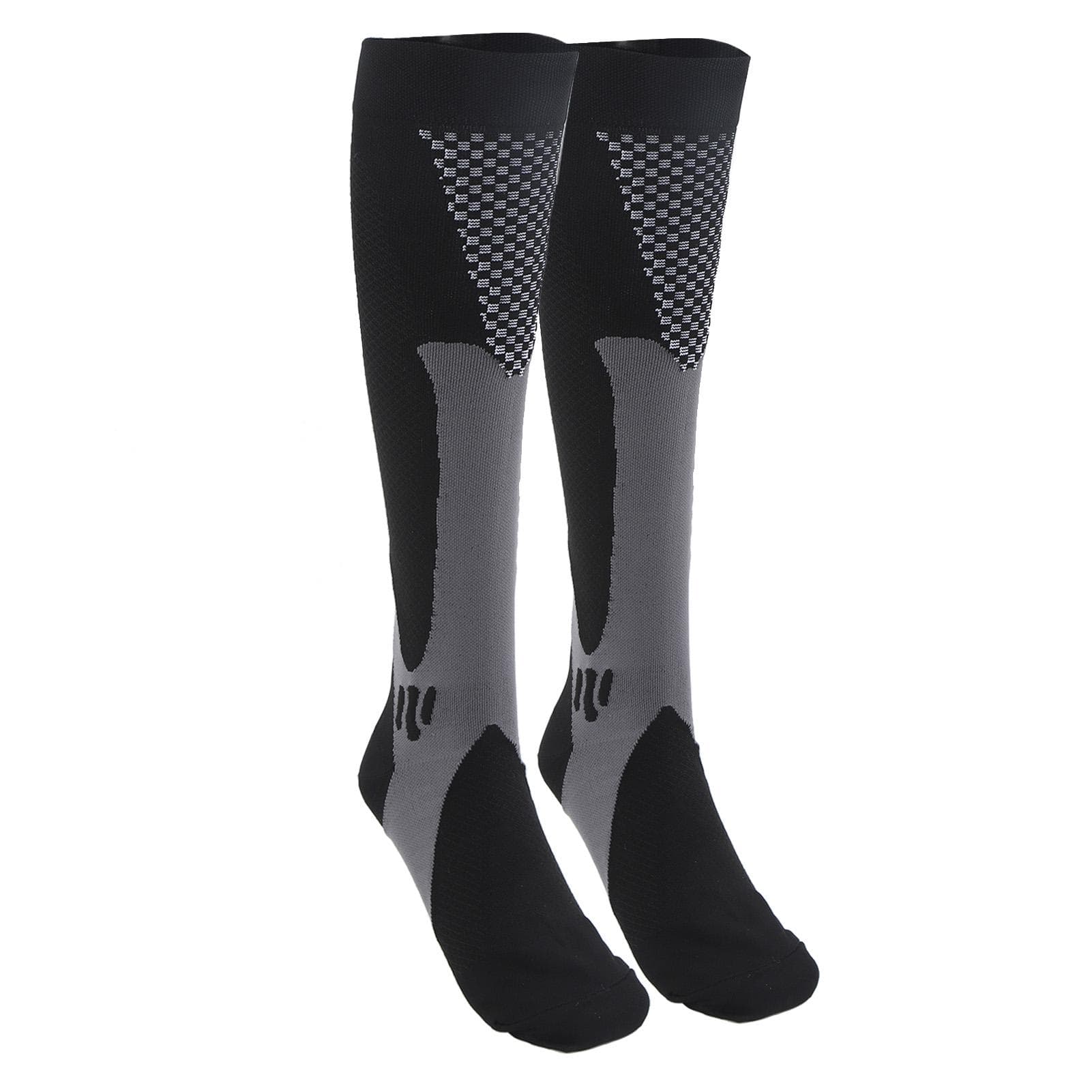 1 Pair Black Sports Compression Socks Long Sports Socks Breathable Sports Compression Socks SM