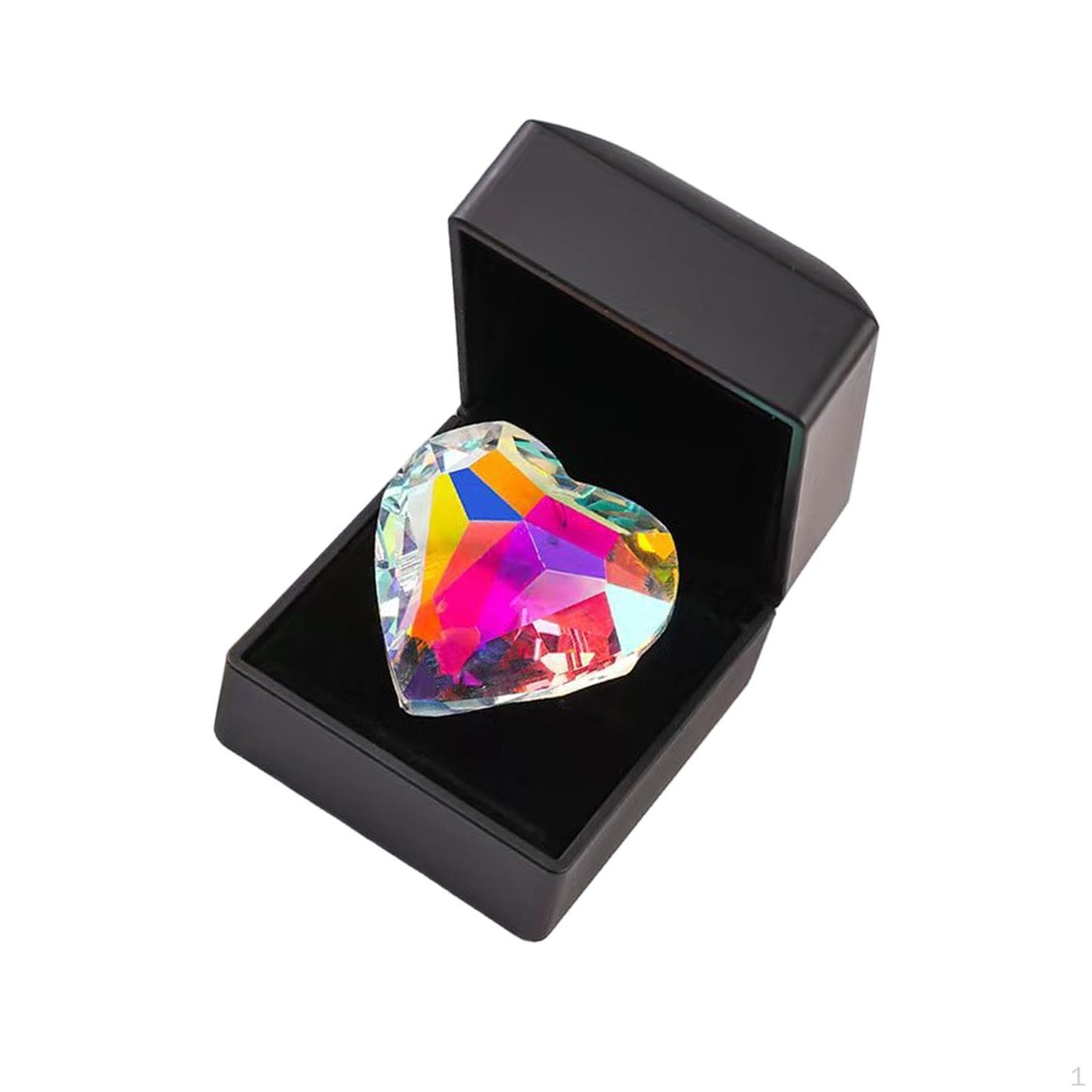 Chandelier Heart Prisms Pendant for Bedroom with Hanging Rope 4.5cmx4.5cm
