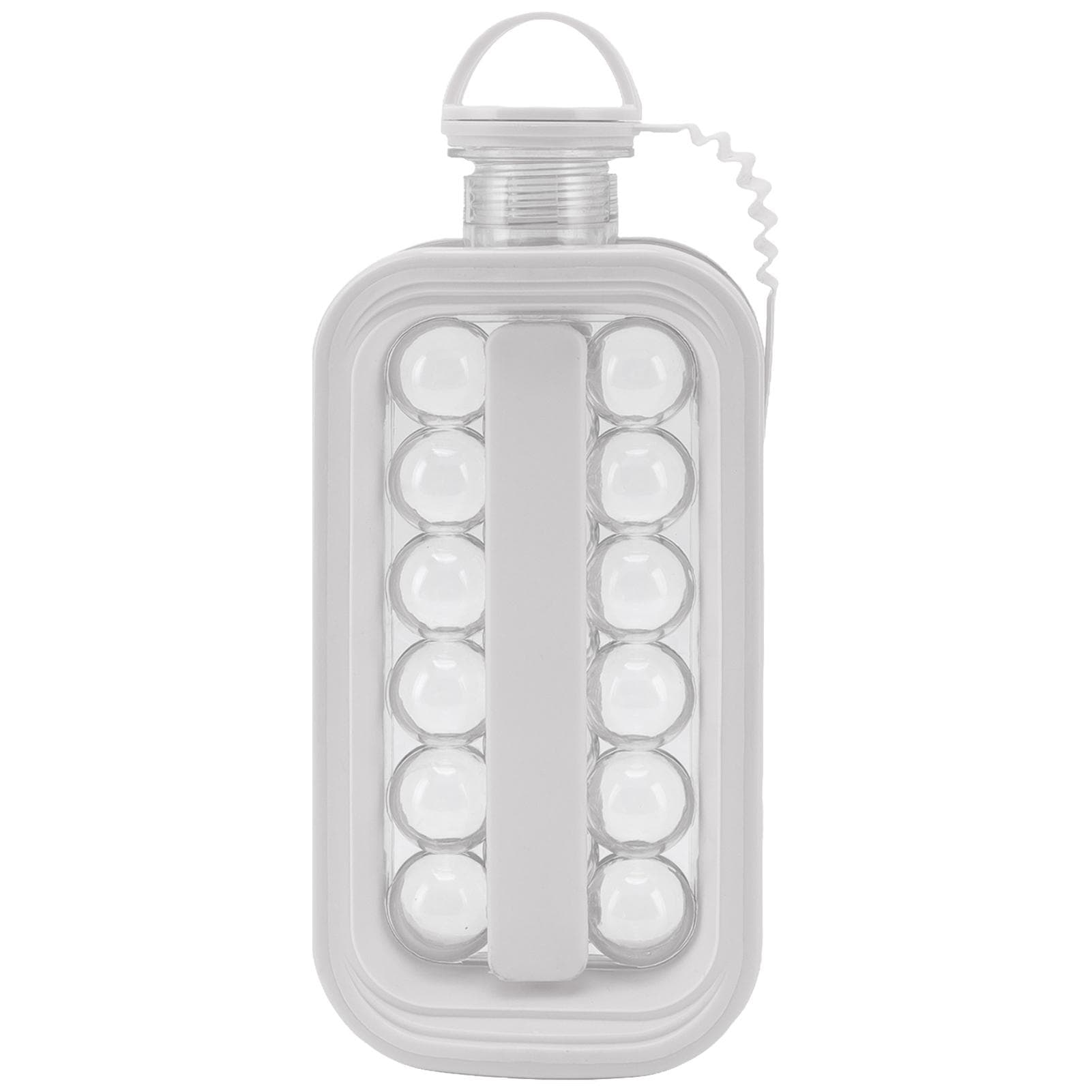 Foldable Ice Ball Maker Kettle Portable Silicone Plastic Ice Making Bottle Mold for Home Use Grey grey
