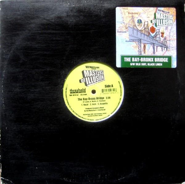 12inch Record KUT MASTA KURT, MASTERS OF ILLUSION - The Bay-Bronx Bridge / Silk Suit, B THR1974 Threshold Recor 2001 US Rap & Hip-Hop/R&B Used