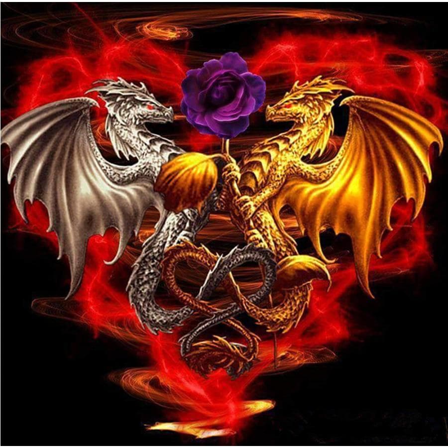 5D Animal dragon Diamond Embroidery DIY Needlework Diamond Painting Cross Stitch Decor 30X30CM