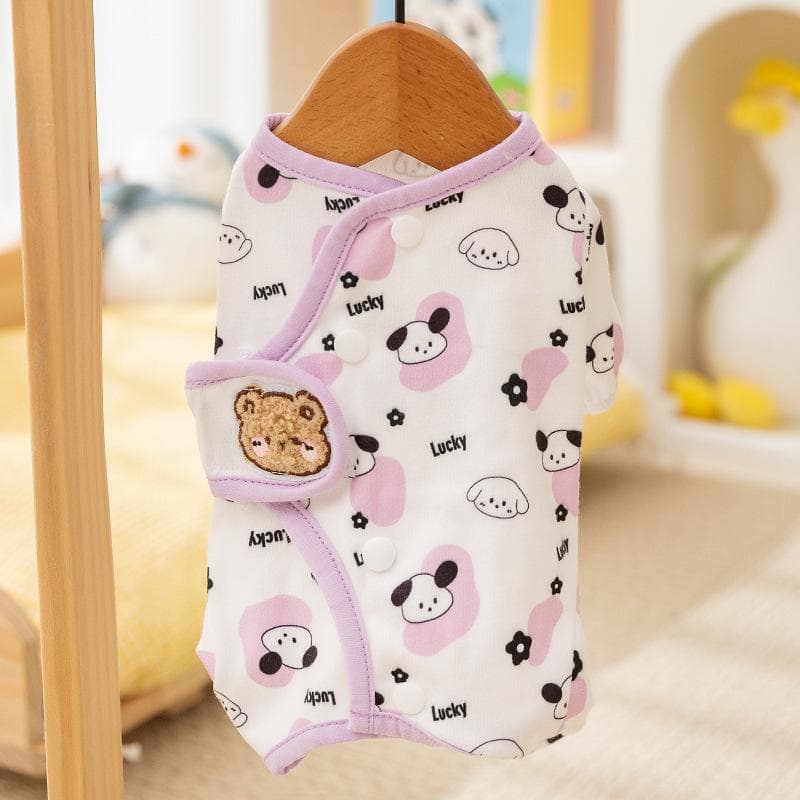 Autumn and Winter Dog Four-legged Bear Home Clothes Cat Breathable Four-season Belly Clothes Air-conditioned Clothes Pet Dog Clothes XXL