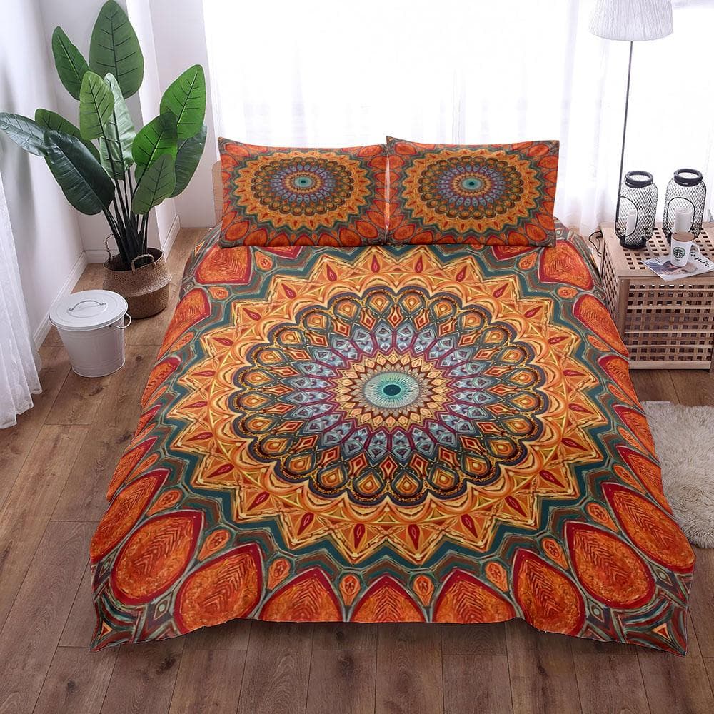 Baroque Mandala Vintage Mansion Duvet Cover Set King Queen Double Full Twin Single Size Boys Bed Linen Set 140x200cm 3pcs